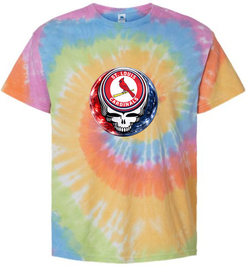 St. Louis Cardinals Crystal Stealie Tie-Dye T-Shirt