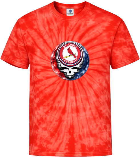 St. Louis Cardinals Crystal Stealie Tie-Dye T-Shirt
