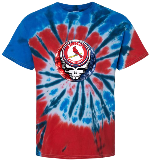 St. Louis Cardinals Crystal Stealie Tie-Dye T-Shirt