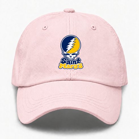 St Marys Stealie Premium Unisex Dad Hat — Design: St. Mary's College of Maryland — Pink