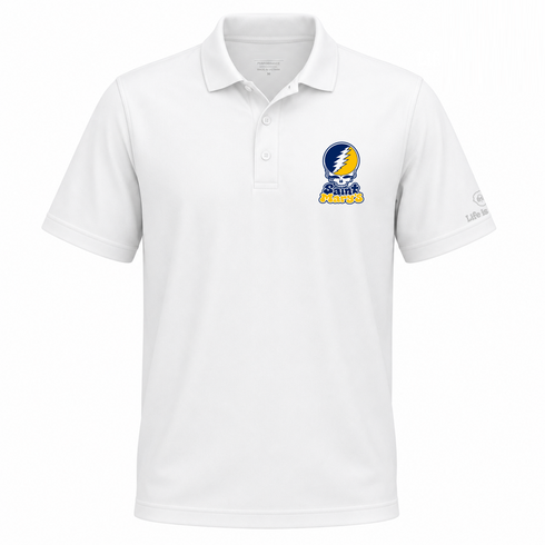 St Marys Stealie Premium Unisex Polo — Design: St. Mary's College of Maryland — White