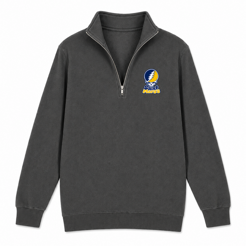 St Marys Stealie Premium Unisex Quarter-Zip — Design: St. Mary's College of Maryland — Charcoal