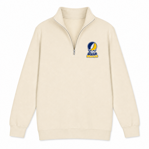 St Marys Stealie Premium Unisex Quarter-Zip — Design: St. Mary's College of Maryland — Sand