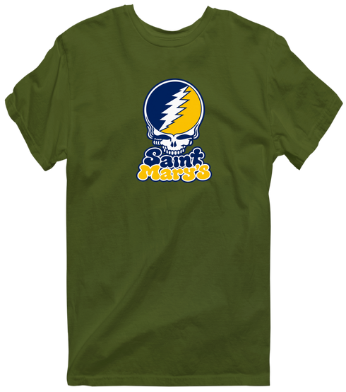 St Marys Stealie Premium Unisex T-Shirt — Design: St. Mary's College of Maryland — Military Green
