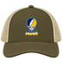 St Marys Stealie Premium Unisex Trucker Cap — Design: St. Mary's College of Maryland — Moss/Khaki