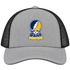 St Marys Stealie Premium Unisex Trucker Cap — Design: St. Mary's College of Maryland — Heather Grey/Black