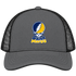 St Marys Stealie Premium Unisex Trucker Cap — Design: St. Mary's College of Maryland — Charcoal/Black