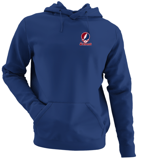 St Thomas Stealie Premium Unisex Hoodie — Design: St Thomas University — Navy