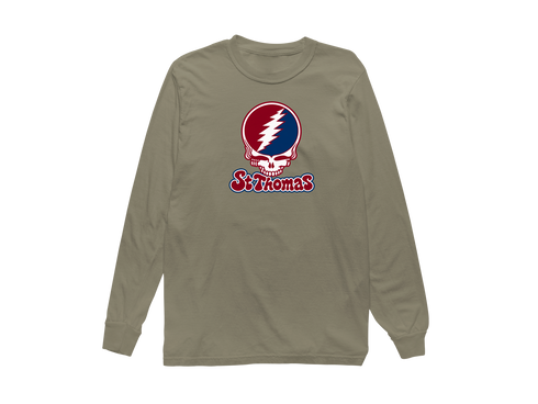 St Thomas Stealie Premium Unisex Long-Sleeve — Design: St Thomas University — Sandstone