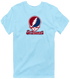 St Thomas Stealie Premium Unisex T-Shirt — Design: St Thomas University — Light Blue