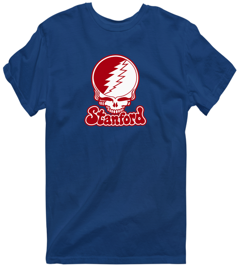 Stanford Stealie Premium Unisex T-Shirt — Design: Stanford University — Navy