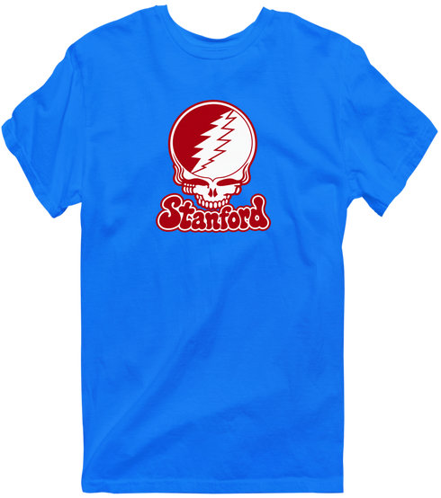 Stanford Stealie Premium Unisex T-Shirt — Design: Stanford University — Royal