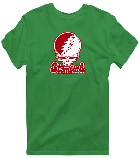 Stanford Stealie Premium Unisex T-Shirt — Design: Stanford University — Irish Green