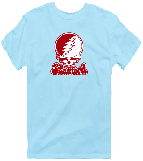 Stanford Stealie Premium Unisex T-Shirt — Design: Stanford University — Light Blue