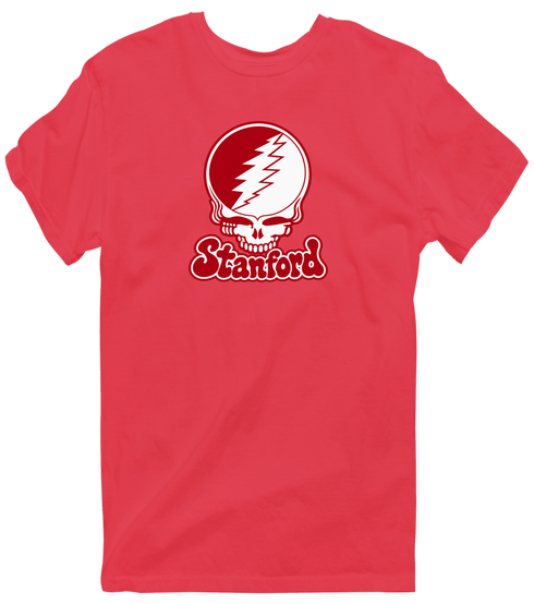 Stanford Stealie Premium Unisex T-Shirt — Design: Stanford University — Heather Red