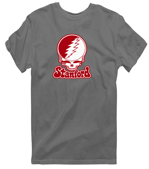 Stanford Stealie Premium Unisex T-Shirt — Design: Stanford University — Charcoal