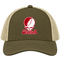 Stanford Stealie Premium Unisex Trucker Cap — Design: Stanford University — Moss/Khaki
