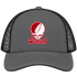 Stanford Stealie Premium Unisex Trucker Cap — Design: Stanford University — Charcoal/Black