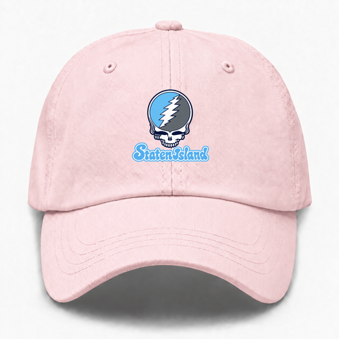 Staten Island Stealie Premium Unisex Dad Hat — Design: Staten Island College of — Pink