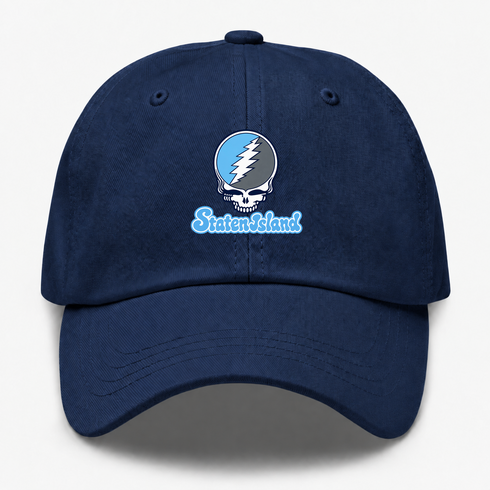 Staten Island Stealie Premium Unisex Dad Hat — Design: Staten Island College of — Navy