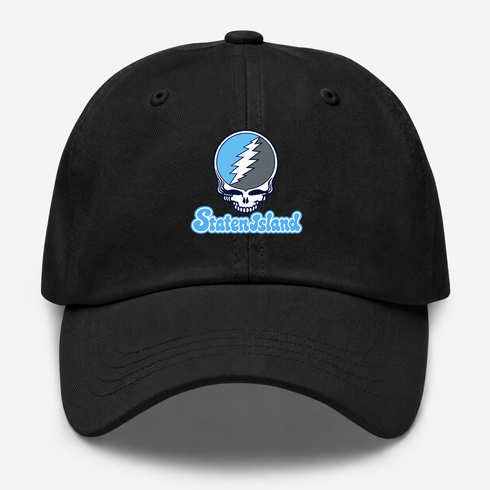Staten Island Stealie Premium Unisex Dad Hat — Design: Staten Island College of — Black