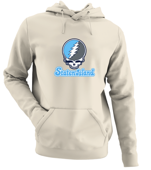 Staten Island Stealie Premium Unisex Hoodie — Design: Staten Island College of — Sand