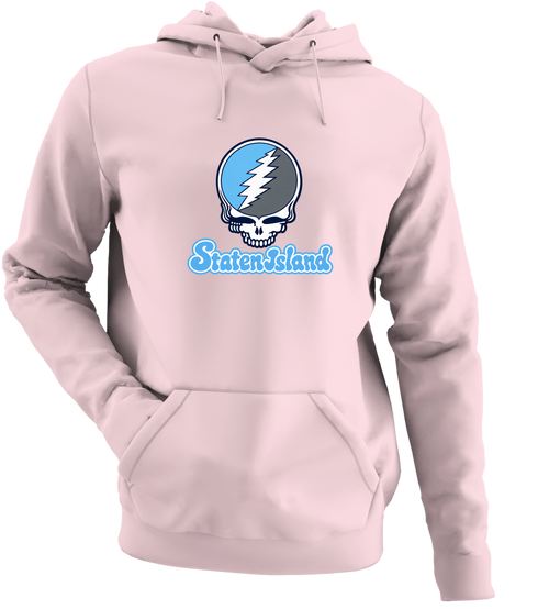 Staten Island Stealie Premium Unisex Hoodie — Design: Staten Island College of — Light Pink