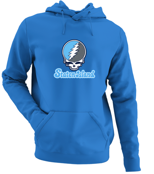 Staten Island Stealie Premium Unisex Hoodie — Design: Staten Island College of — Heather Royal