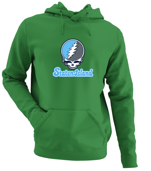 Staten Island Stealie Premium Unisex Hoodie — Design: Staten Island College of — Irish Green