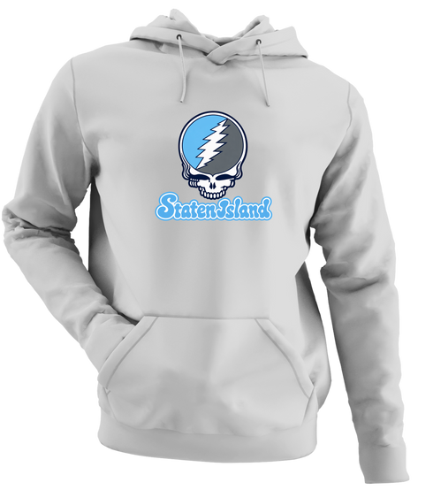 Staten Island Stealie Premium Unisex Hoodie — Design: Staten Island College of — Sport Grey