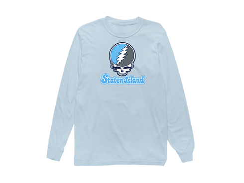 Staten Island Stealie Premium Unisex Long-Sleeve — Design: Staten Island College of — Chambray