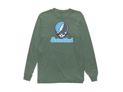 Staten Island Stealie Premium Unisex Long-Sleeve — Design: Staten Island College of — Light Green