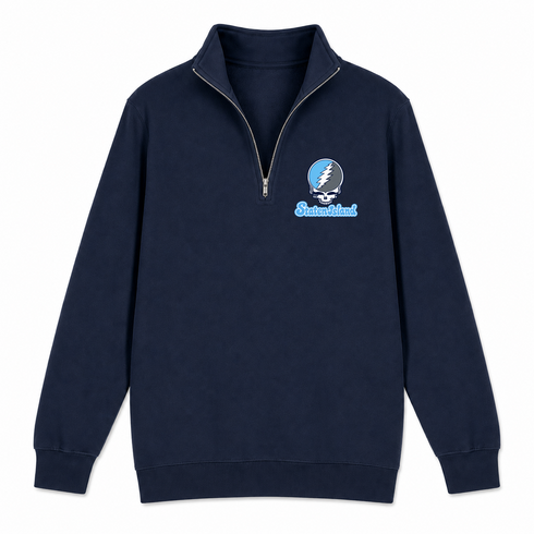 Staten Island Stealie Premium Unisex Quarter-Zip — Design: Staten Island College of — Navy