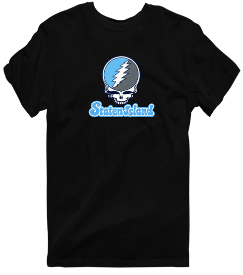 Staten Island Stealie Premium Unisex T-Shirt — Design: Staten Island College of — Black