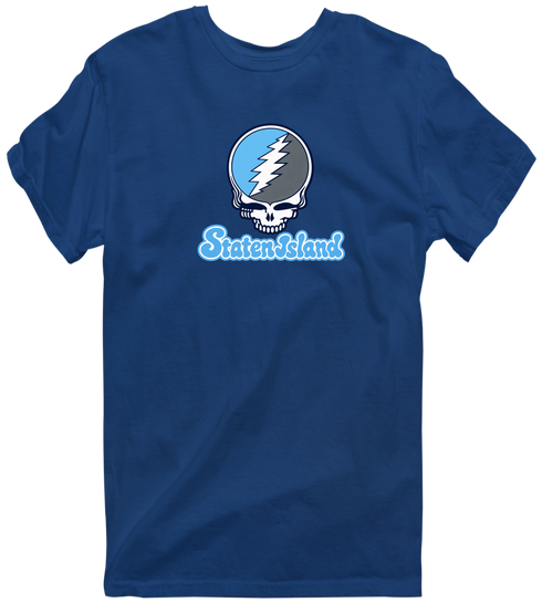 Staten Island Stealie Premium Unisex T-Shirt — Design: Staten Island College of — Navy