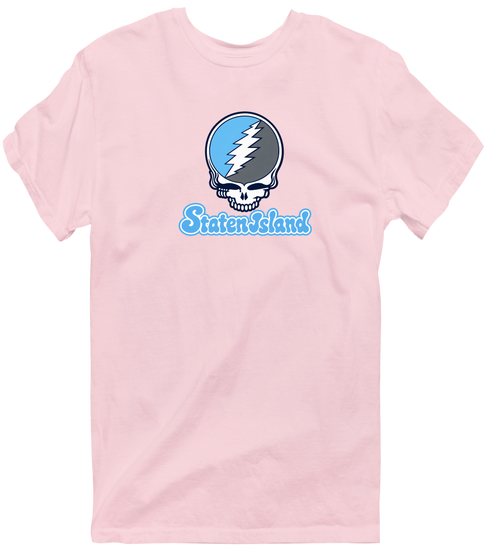 Staten Island Stealie Premium Unisex T-Shirt — Design: Staten Island College of — Light Pink