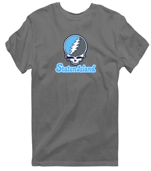 Staten Island Stealie Premium Unisex T-Shirt — Design: Staten Island College of — Charcoal