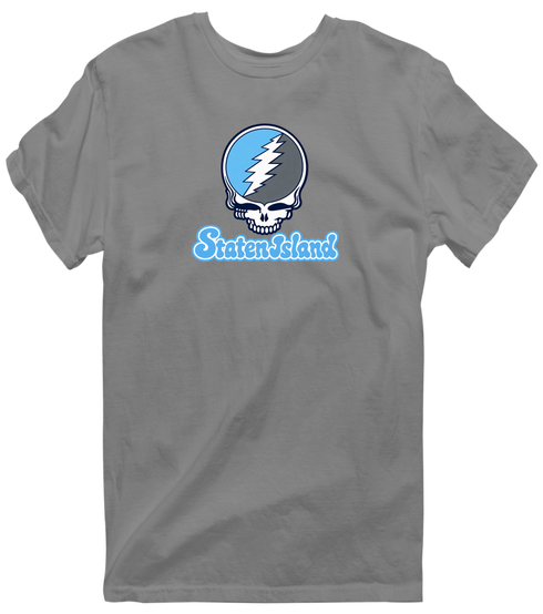 Staten Island Stealie Premium Unisex T-Shirt — Design: Staten Island College of — Dark Heather