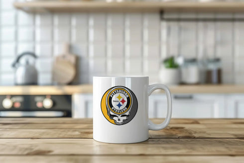 Grateful Dead - Pittsburgh Steelers Stealie 15 Ounce Coffee Mug - StealieShop