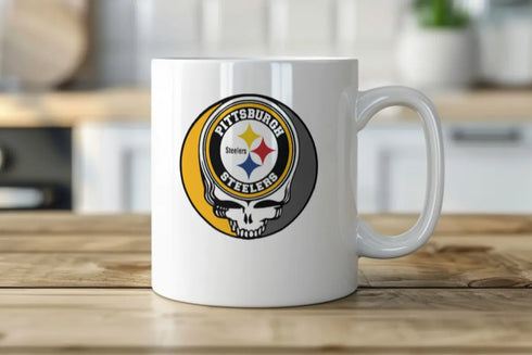 Grateful Dead - Pittsburgh Steelers Stealie 15 Ounce Coffee Mug - StealieShop