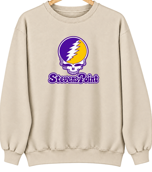 Steven Point Stealie Premium Unisex Crewneck — Design: Wisconsin-Stevens Point University of — Sand
