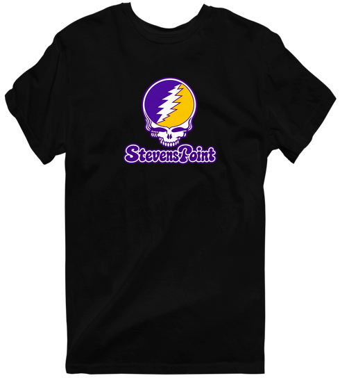 Steven Point Stealie Premium Unisex T-Shirt — Design: Wisconsin-Stevens Point University of — Black