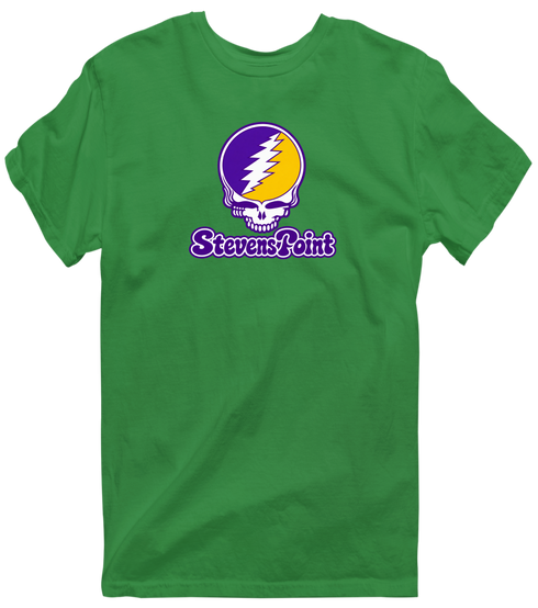 Steven Point Stealie Premium Unisex T-Shirt — Design: Wisconsin-Stevens Point University of — Irish Green