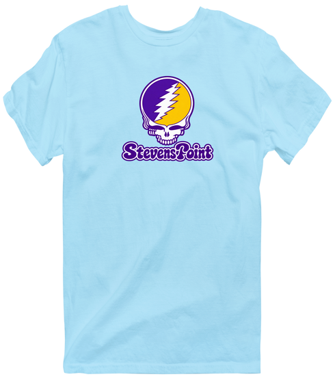 Steven Point Stealie Premium Unisex T-Shirt — Design: Wisconsin-Stevens Point University of — Light Blue