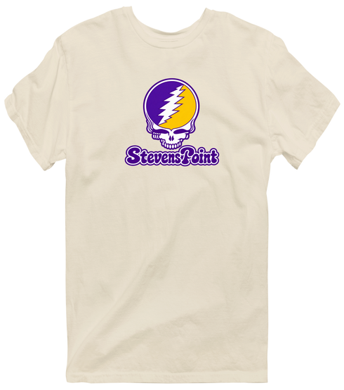 Steven Point Stealie Premium Unisex T-Shirt — Design: Wisconsin-Stevens Point University of — Sand