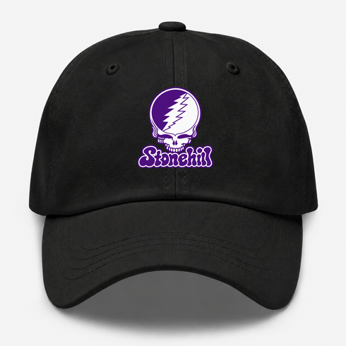 Stonehill Stealie Premium Unisex Dad Hat — Design: Stonehill College — Black