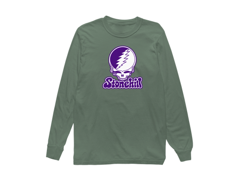 Stonehill Stealie Premium Unisex Long-Sleeve — Design: Stonehill College — Light Green