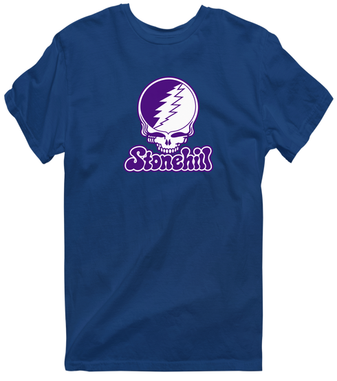 Stonehill Stealie Premium Unisex T-Shirt — Design: Stonehill College — Navy