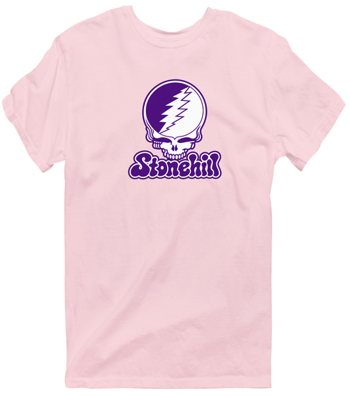 Stonehill Stealie Premium Unisex T-Shirt — Design: Stonehill College — Light Pink