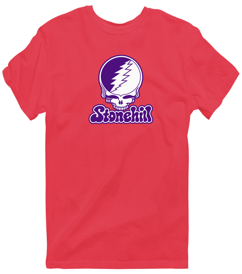 Stonehill Stealie Premium Unisex T-Shirt — Design: Stonehill College — Heather Red